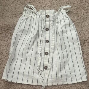 Sienna Sky White and Black Striped Pencil Skirt